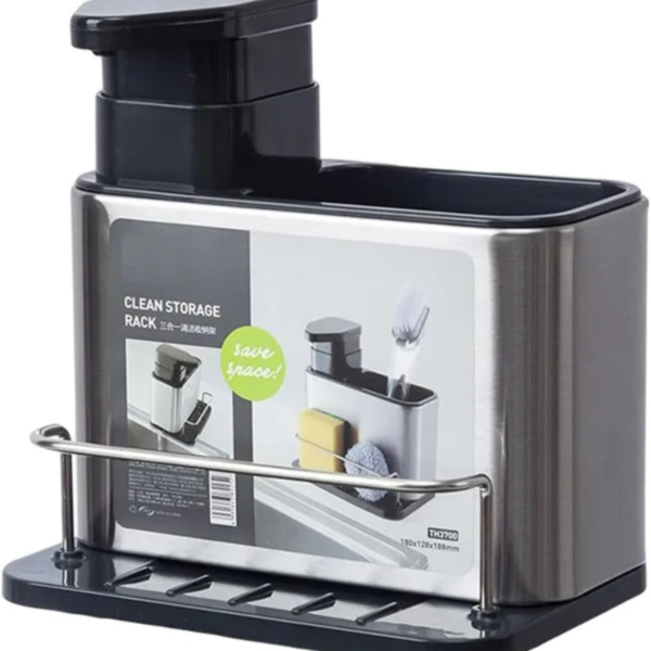 3-in-1 Kitchen Sink Soap Dispenser & Sponge Holder