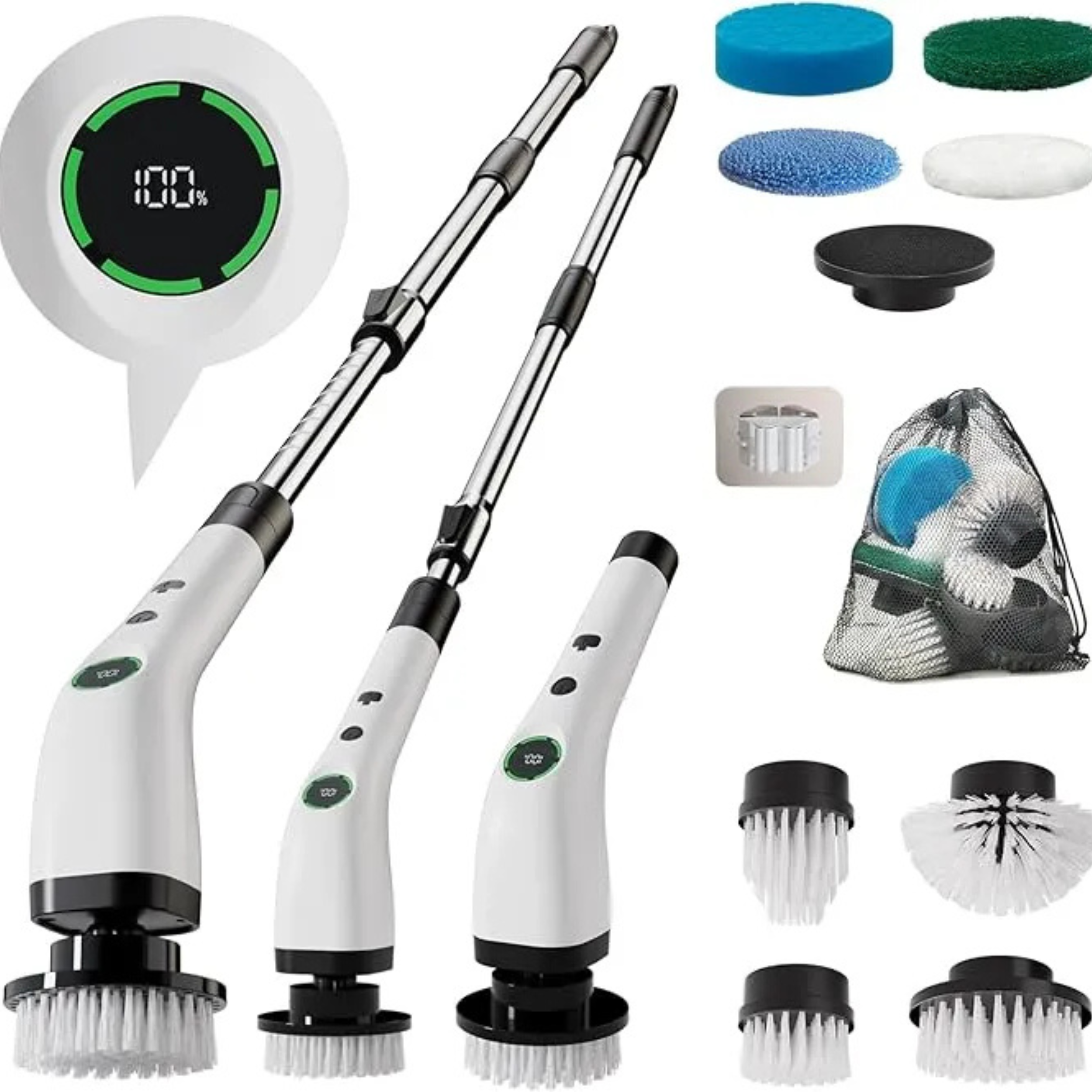 Cordless Electric Spin Scrubber – 8-in-1 Cleaning Brush